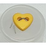 Button - 8mm Yellow Heart
