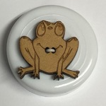 Button - Frog Lasercut