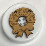 Button - 27mm Wooden Wreath