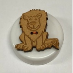 Button - Lion Laser Cut