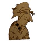 Button - Lasercut Geisha