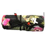 Crochet/Craft Tool Wrap - Leaves and Pink Flowers