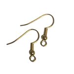 Findings - Fish Hook Gold Plated Pair