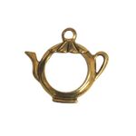 Charm - Teapot (hollow centre) Gold