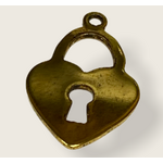 Charm - Padlock Heart Gold