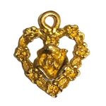 Charm - Wreath Heart Gold