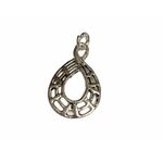 Charm - Oval Pendant Silver 