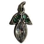 Charm - Pendant Clear/Green Silver