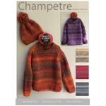 CY127 - 10 ply Classic Sweater & Beanie  in Plassard Champetre 