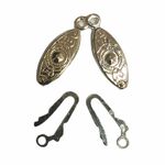 Findings - Clasp Silver Pair