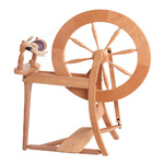 Traditional Spinning Wheel - Double Drive, Lacquered Finish
