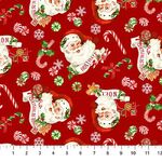 Fat Quarters - Christmas Theme Assorted - Santa Toss Red Multi DP24624-24