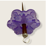 Drop Spindle - Purple Star with Wooden Shaft