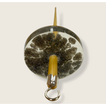 Drop Spindle - Circle with Glitter and Wooden Shaft