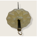 Drop Spindle - White Glitter Flower with Wooden Shaft