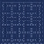Fabric Piece - Sashiko Panel Navy - Weave
