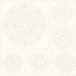 Mandala Sashiko Stitchery Panel – Natural