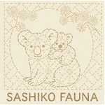Sashiko Fauna – Natural Panel