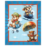 Cot Panel Bear Flying DV6136