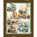 Cot Panel Safari Driving DV6138