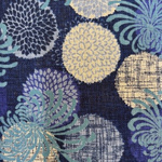 Fat Quarter - Sevenberry 850484D12  Indigo Chrysanthemum Cascade
