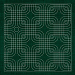 GF02 – Interlocking Geometric Sashiko Panel - Green