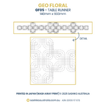 GF05 – Interlocking Geometric Sashiko Table Runner