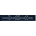 GF05 - Interlocking Geometric Sashiko Table Runner - Indigo
