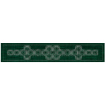 GF05 - Interlocking Geometric Sashiko Table Runner - Olive Green