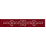 GF05 – Interlocking Geometric Sashiko Table Runner - Red