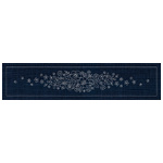 GF06 – Blossom Bouquet Sashiko Table Runner - Navy
