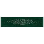 GF06 - Blossom Bouquet Sashiko Table Runner - Olive Green
