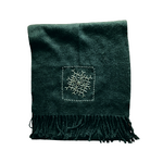 Hand beaded Scarf Dk Green