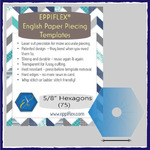 English Paper Piecing Template - 5/8" Hexagons - 75 Pieces