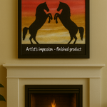 Horse Rearing Silhouette appliqué kit