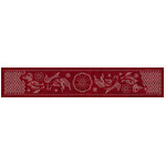 JP05 Butterfly Koi & Plum Blossom Sashiko Table Runner - Red
