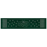 JP06 Lotus Flower & Seven Treasures Sashiko Table Runner - Green