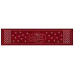 JP06 Lotus Flower & Seven Treasures Sashiko Table Runner - Red