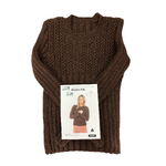 Adult's Knitted Jumper - Naturally Merino Silk - Brown