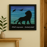 Lion Silhouette appliqué kit