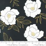 Fabric - Gilded Collection - Bold Blossoms Black Gold - 147cm wide