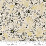Fabric - Gilded Collection Metallic Flowers Paper Gold - 110cm wide
