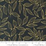 Fabric - Gilded Collection Leaves Black Gold -110 cm wide