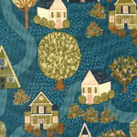Fabric - Quaint Cottage  M48370-17 Street View Lake