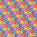 Fabric - Vintage Soul - Crocheted Rosettes Rainbow M7438-11