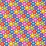 Fabric - Vintage Soul - Crocheted Rosettes Rainbow M7438-11