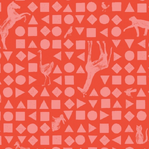Fabric - Can Animals Count - Animal Blocks - Red