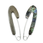 Shell Backed Shawl Pins - Paua