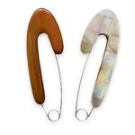 Shell Backed Shawl Pins - Redwood
