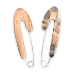 Shell Backed Shawl Pins - Rosewood